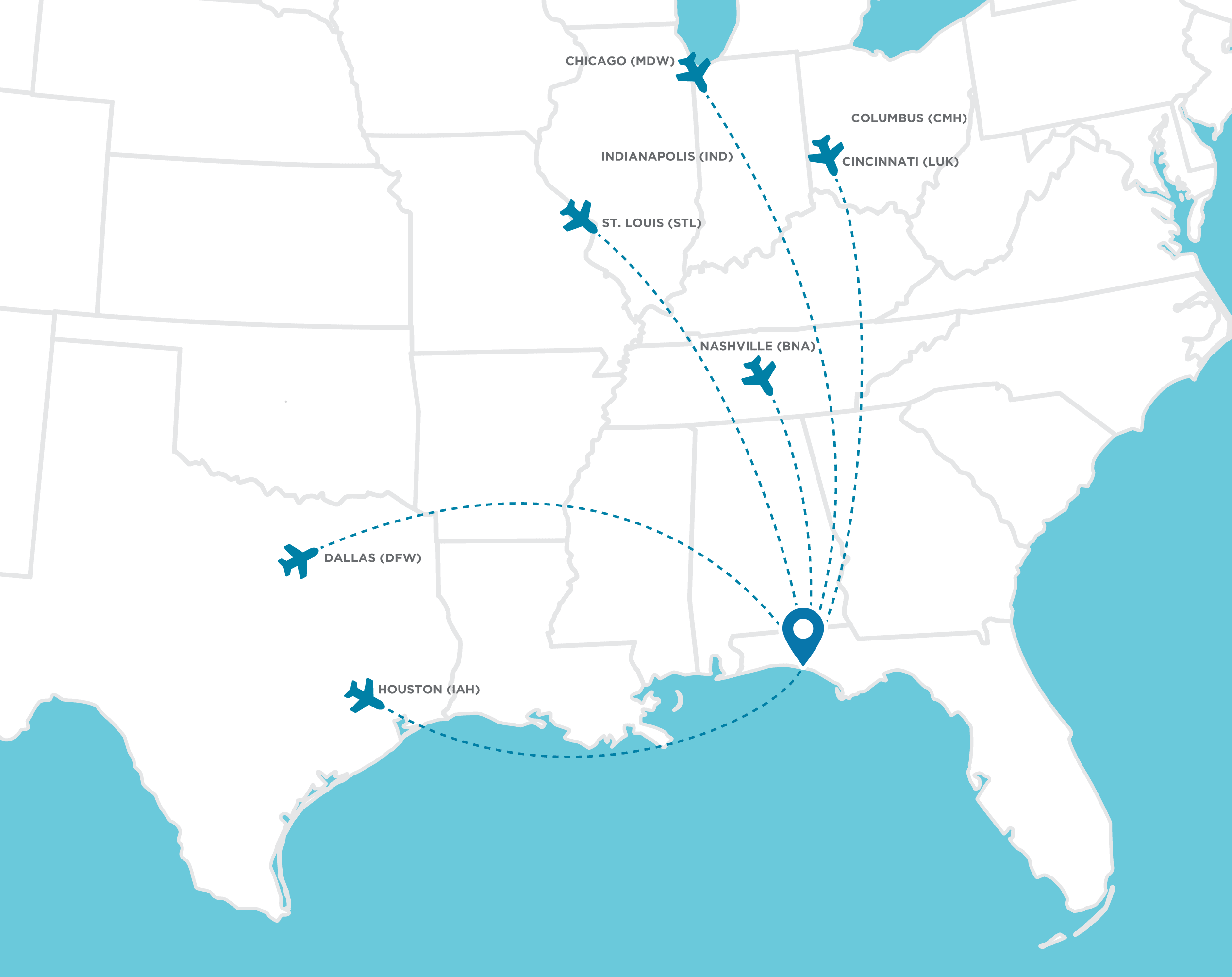 Travel Map For South Walton
