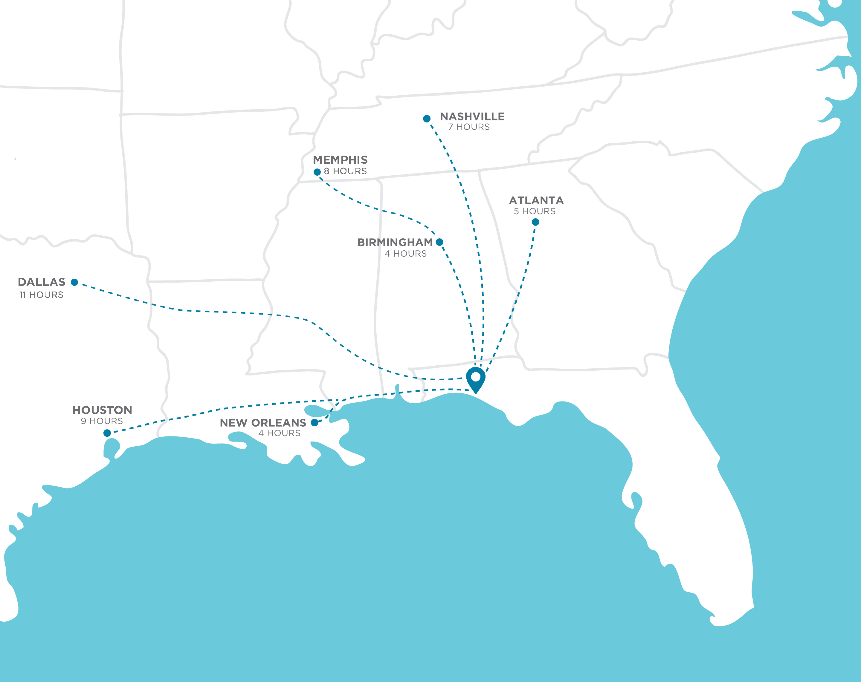 Travel Map For South Walton